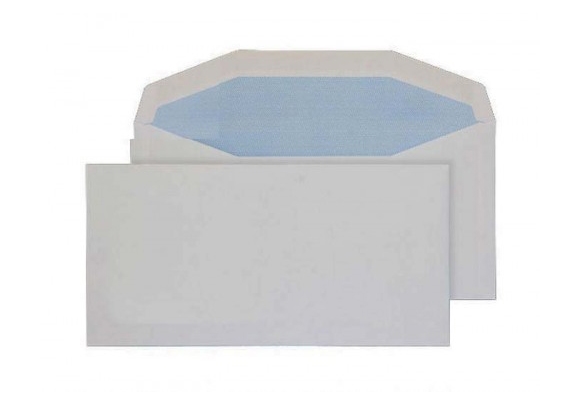 114 x 229 White Envelope - Gummed - Wallet - 90gsm